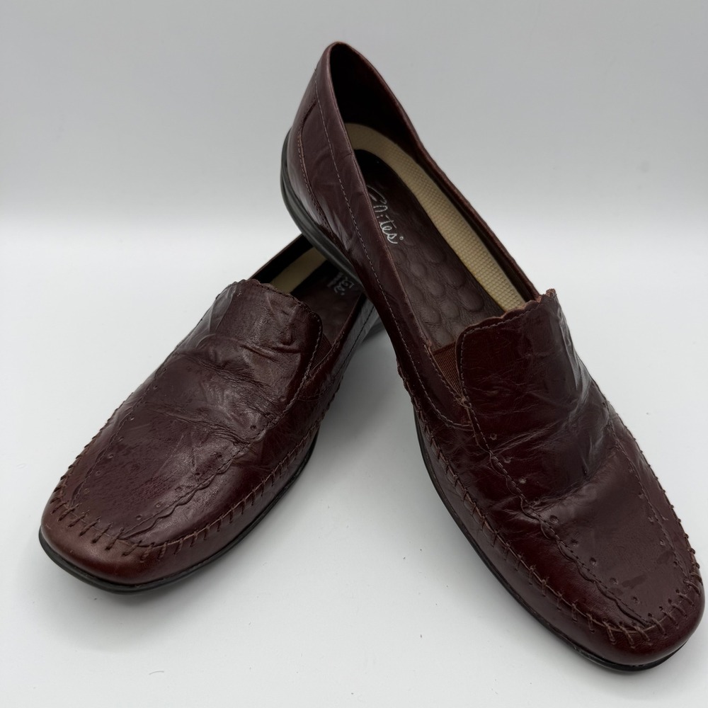 Walking Cradles Elites Womens 8.5 N Leather Loafers Flats Made in Brazil
